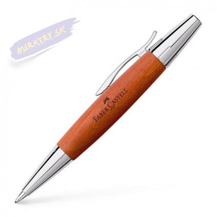 e motion wood twist ballpoint pen, B, reddish brown