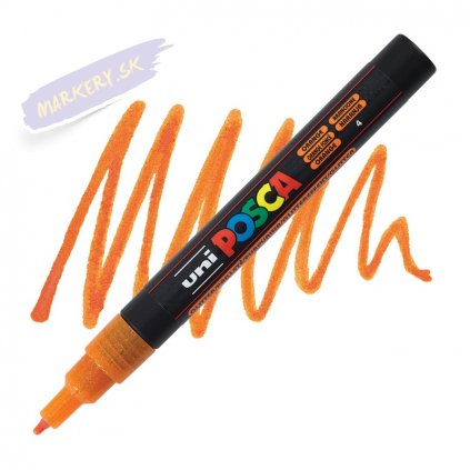 posca 3m glitter oranzovy