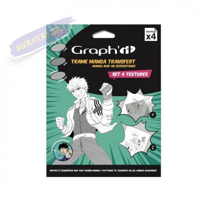 Šablóny s textúrou GRAPH'IT 16x16cm, 4ks textúry