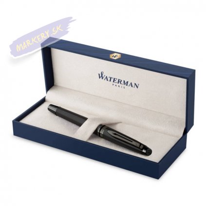 waterman expert metallic black lacquer rollerball special edition