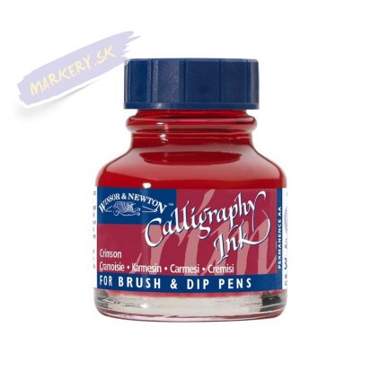 52774 kaligraficky inkoust winsor newton calligraphy ink 30ml crimson