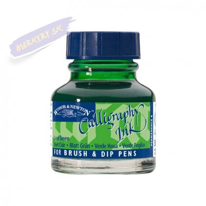 52786 kaligraficky inkoust winsor newton calligraphy ink 30ml leaf green