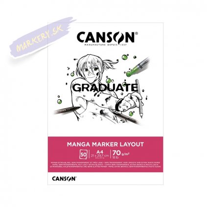 Blok CANSON Graduate Manga A4, 50 listov 70g