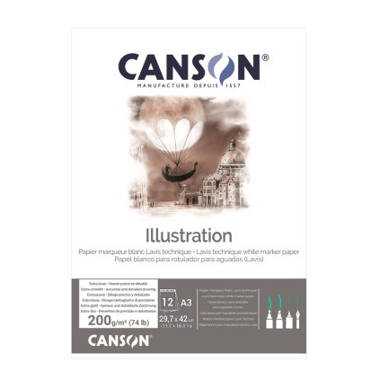 Blok CANSON Illustration A3, 12 listov 200 g