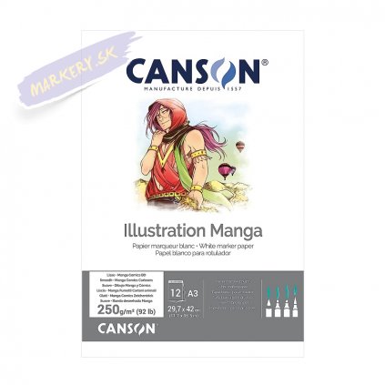 Blok CANSON Illustration Manga A3, 12 listov 250g