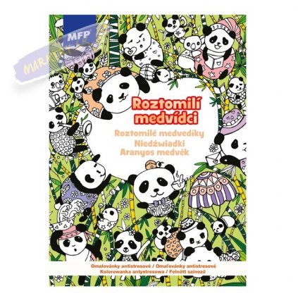 Omaľovánky antistresové Milí medvedíkovia, A4 32 listov