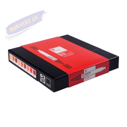 56337 pigmentove fixy pantone duo tip 9ks warm red