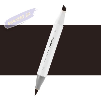 Liehová fixa OHUHU obojstranná Brush & Chisel, 120 Black