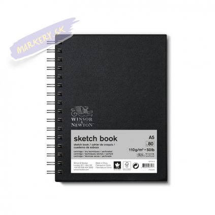 57021 skicar winsor newton sketch book spiral a5 80 listu