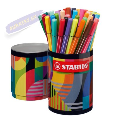 Fix STABILO Pen 68, 45ks ARTY v kovovej dóze