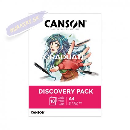 Sada papierov CANSON Graduate Manga A4, 10 listov Discovery Pack