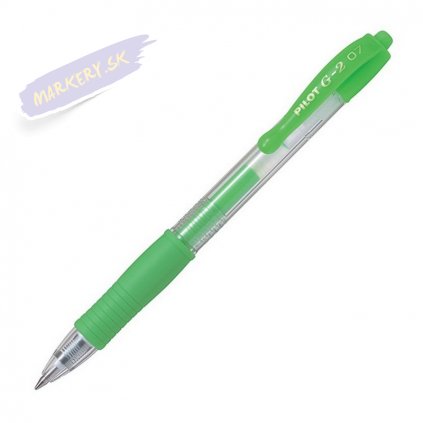 PILOT gélový roller G-2 Clicker 07, neónovo zelený
