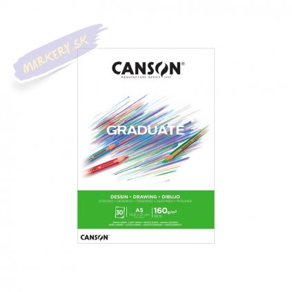 Blok CANSON Graduate Drawing A5, 30 listov 160g