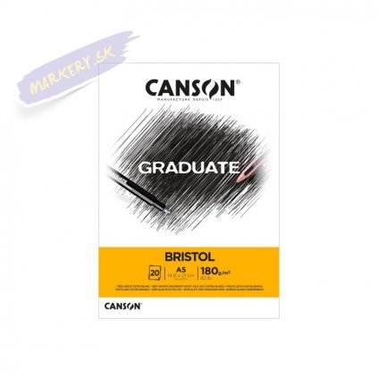 Blok CANSON Graduate Bristol A5, 20 listov 180g