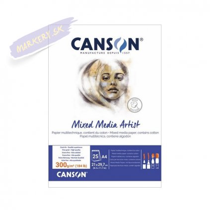 Blok CANSON Mixed Media Artist A4, 25 listov 300g