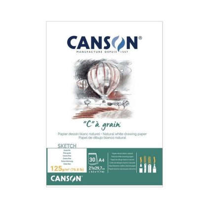 Blok CANSON "C" à grain A4, 30 listov 125 g