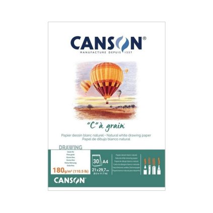 Blok CANSON "C" à grain A4, 30 listov 180 g