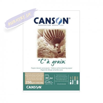Blok CANSON "C" à grain Ochre A4, 30 listov 250g