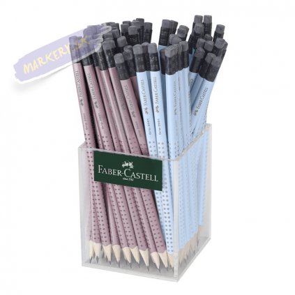 FABER-CASTELL grafitová ceruzka Grip s gumou, HB 72ks v stojančeku