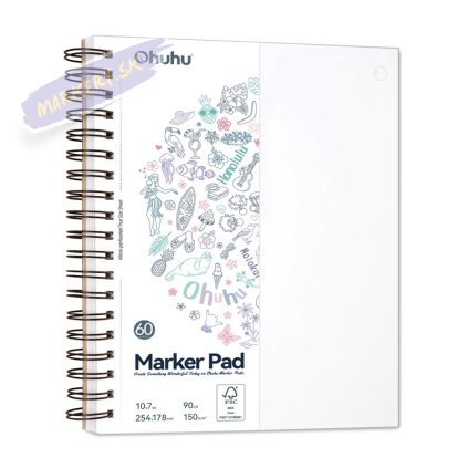 Skicár OHUHU Marker Pad 254x178mm, 60 listov
