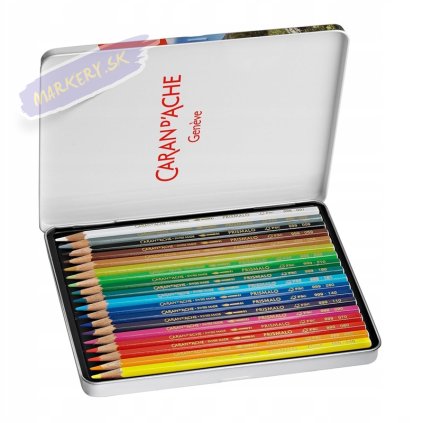 Akvarelové pastelky Prismalo CARAN D'ACHE, 18ks v kovovej krabičke