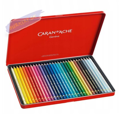 Permanentné pastelky Pablo CARAN D'ACHE, 30ks v kovovej krabičke
