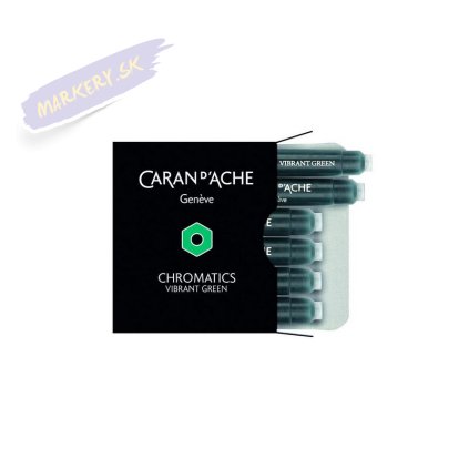 Atramentové bombičky Chromatics CARAN D'ACHE 6ks, Vibrant Green