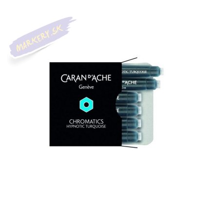 Atramentové bombičky Chromatics CARAN D'ACHE 6ks, Hypnotic Turquoise