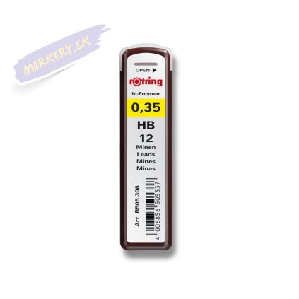 Náhradné tuhy do mikroceruzky ROTRING 0,35mm HB, 12ks