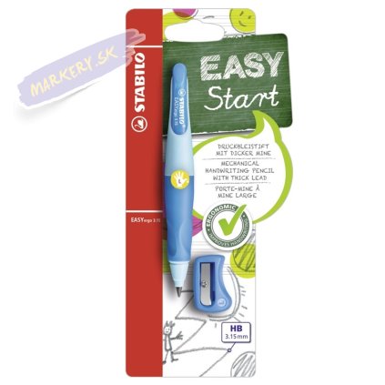 Mechanická ceruzka STABILO EASYergo pre ľavákov modrá 3,15mm HB + strúhadlo
