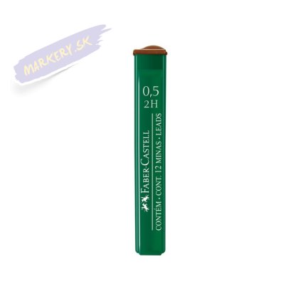 63007 faber castell nahradne tuhy do mechanickej ceruzky polymer 0 5mm 2h