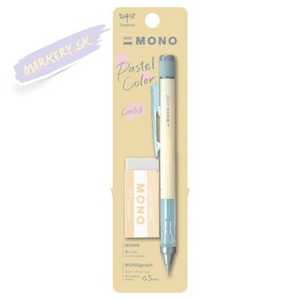 TOMBOW mikroceruzka MONO Graph Pastel 0,5mm, Cream Yellow + guma