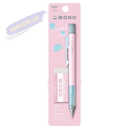TOMBOW mikroceruzka MONO Graph Pastel 0,5mm, Pink Marshmallow + guma
