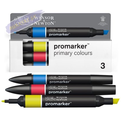 884955097243 W&N PROMARKER 3 PRIMARY COLOURS SET 884955097243 [DHI] (For Presentations)
