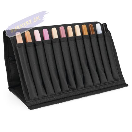 Liehové fixky COPIC Ciao obojstranné Brush & Chisel 12ks, pleťové tóny v peračníku