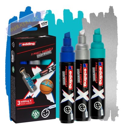 Akrylový popisovač EDDING 6900 Multimarker X, 3ks Ocean