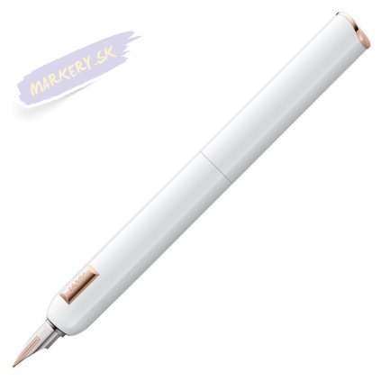 lamy dialog cc fountain pen open white 143mm print schuin