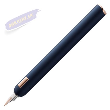 lamy dialog cc fountain pen open darkblue 143mm print schuin