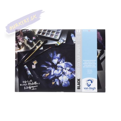 Blok VAN GOGH Water Colour Paper A4, 12 listov 360g Black