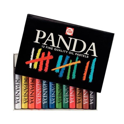 Olejové pastely TALENS Panda, 12 ks