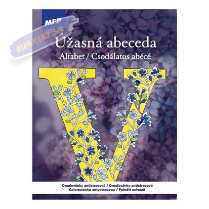 Omaľovánky antistresové Úžasná abeceda, A4 32 listov