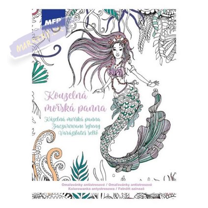 Omaľovánky antistresové Kúzelná morská panna, A4 32 listov