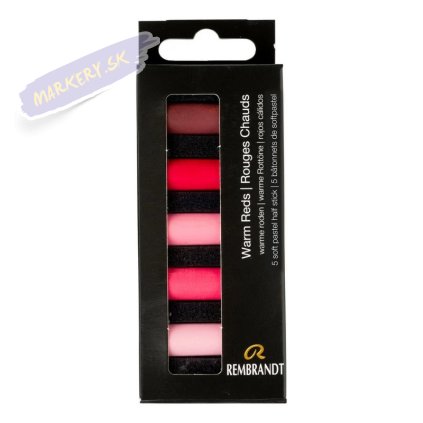 rembrandt soft pastel set warm reds 5 half pastels 645601