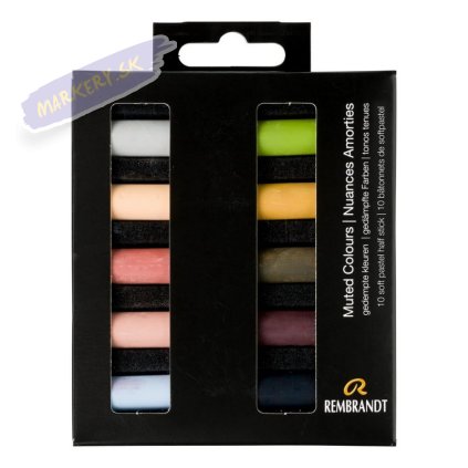 rembrandt soft pastel set muted colours 10 half pastels 663650