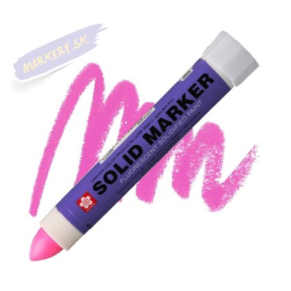 Voskový nezmazateľný popisovač SAKURA Solid, fluorescenčný ružový