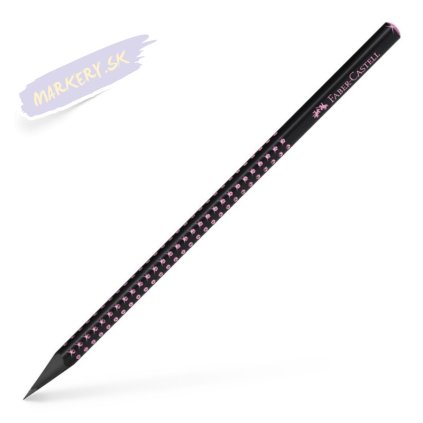 FABER-CASTELL grafitová ceruzka Grip Sparkle B, Midnight Rose