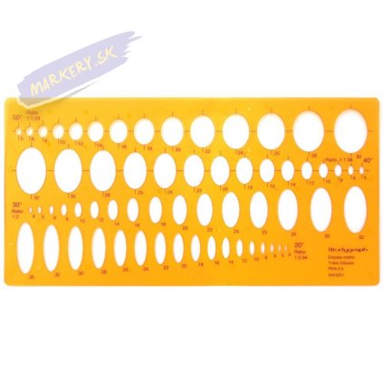 Šablóna GRAPH'IT na elipsy 4-35mm