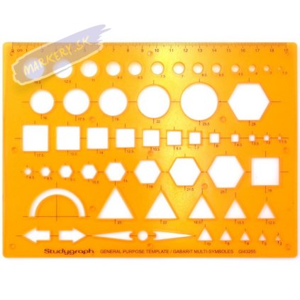 Šablóna GRAPH'IT na symboly 56 tvarov