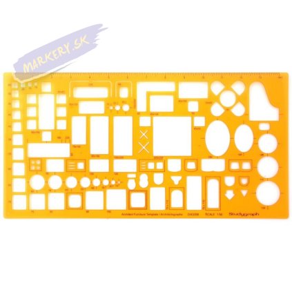 Šablóna GRAPH'IT na architektonické prvky 104 tvarov 1:50