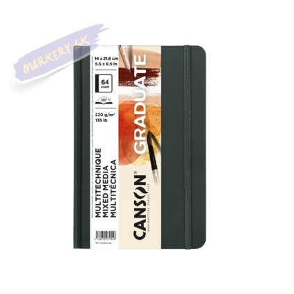 carnet de dessin graduate book mixed media naturel de canson 14x216 cm
